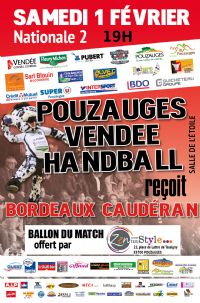 N2M Handball - Pouzauges Vendée Handball. Le samedi 1er février 2014 à Pouzauges. Vendee. 